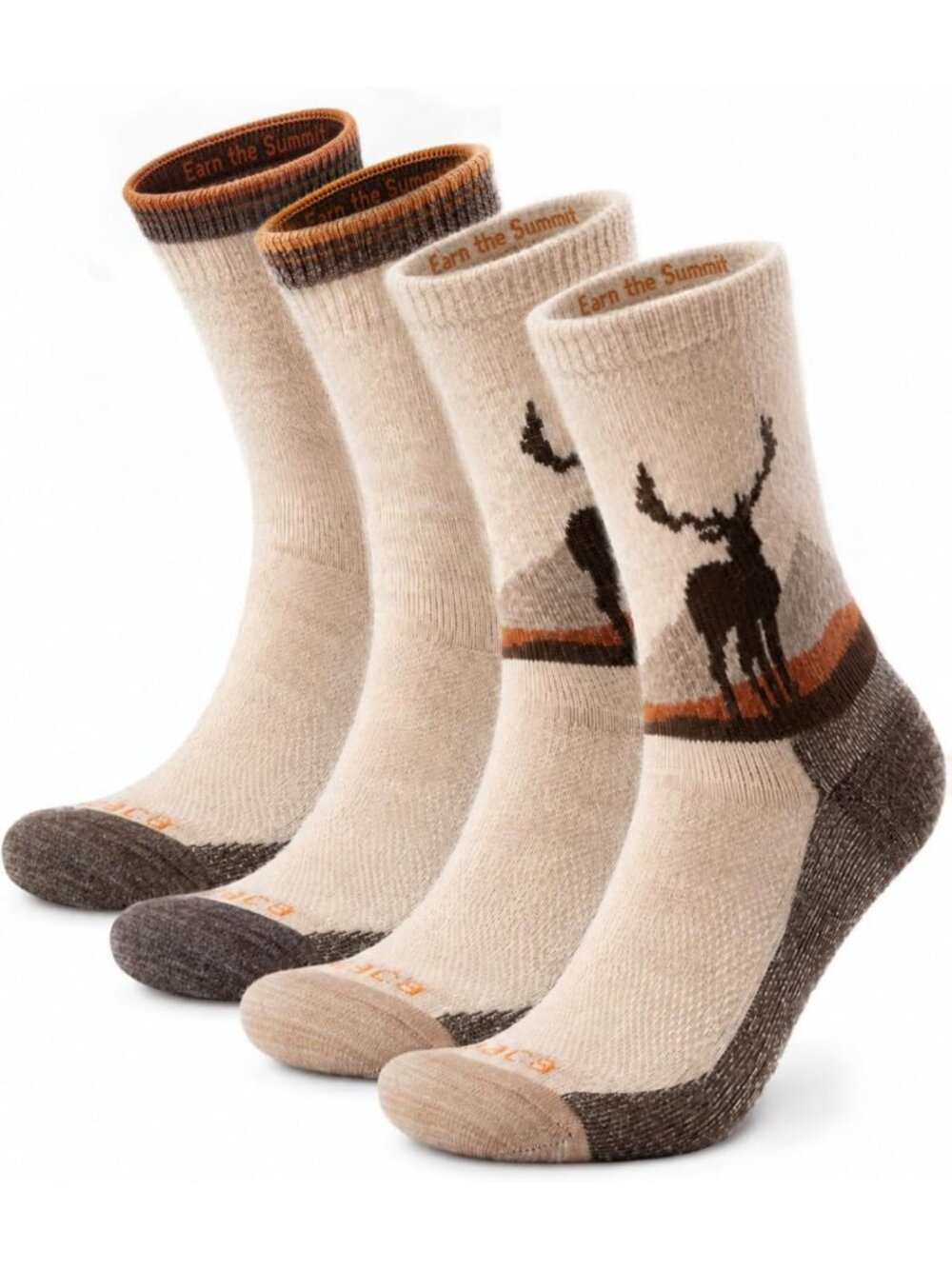 Juclise Baby Alpaca Wool Hiking Socks, Heavyweight, Men & Women, 2 Pairs
